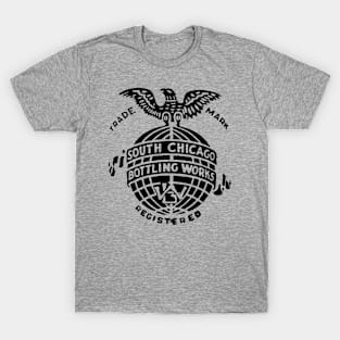 South Chicago Bottling Works Logo - Black T-Shirt